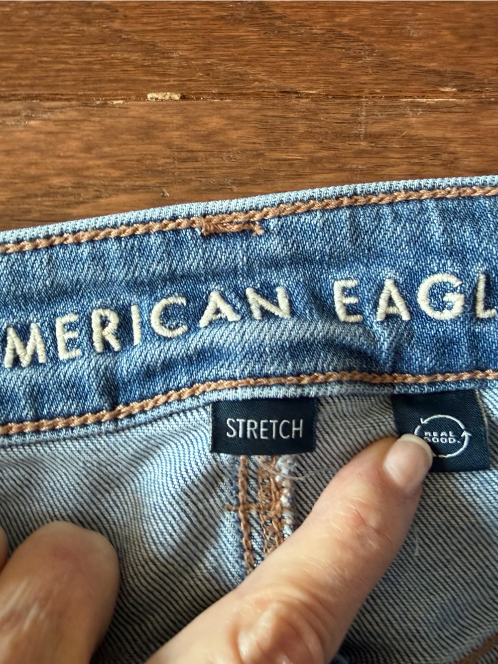 American Eagle High Rise Wide Leg Cargo Jeans - Picture 7 of 12